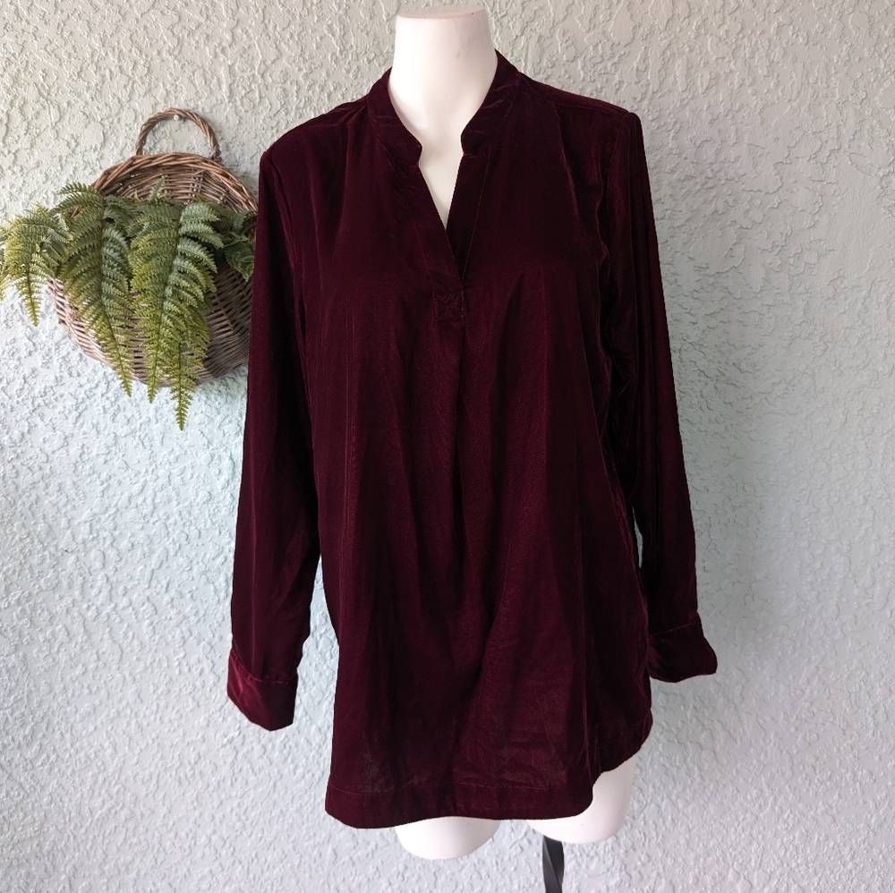 Soft Surroundings Pasada Velvet Top, Size M - Picture 1 of 6